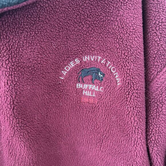 Sun Mountain Sports Women’s Vintage Golfleece Buffalo Hill 1993 Sz‎ Large Maroon - Picture 4 of 15